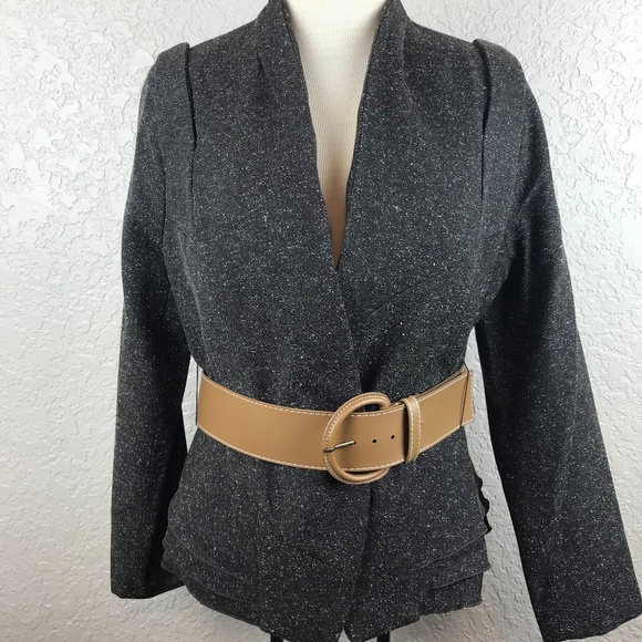 Worthington Jackets & Blazers - Worthington womens jacket belted ruffle back sz l